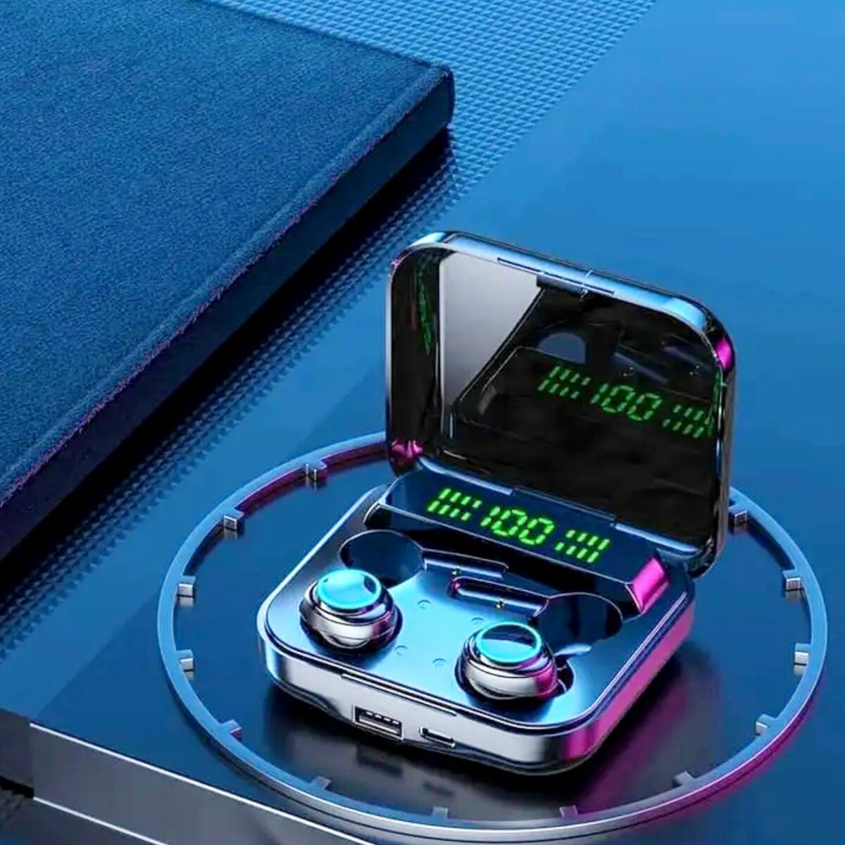 Ecouteurs bluetooth avec power banks