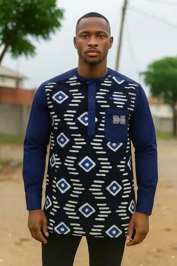 Chemise en wax pour homme