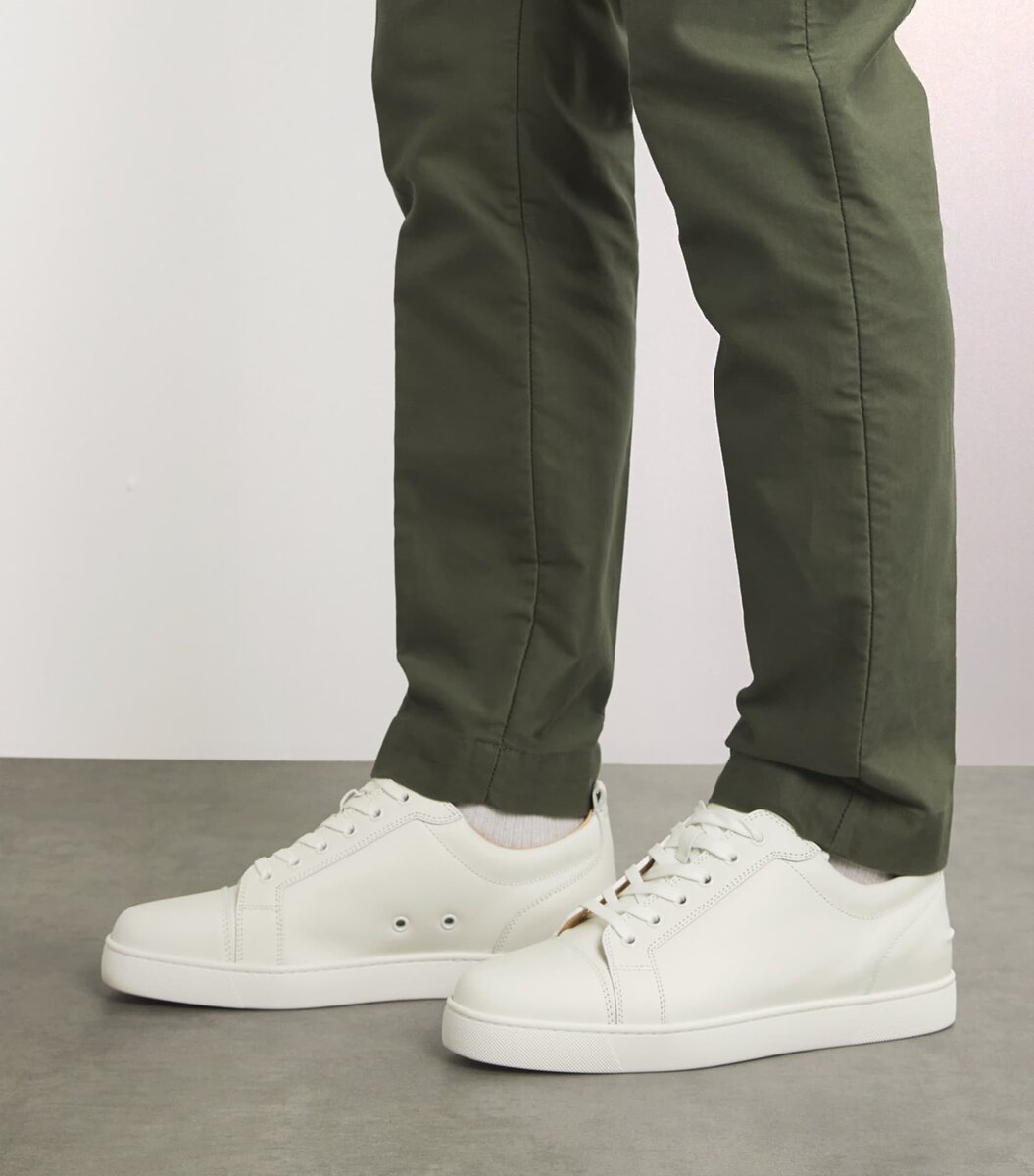 Louboutin blanches en cuir