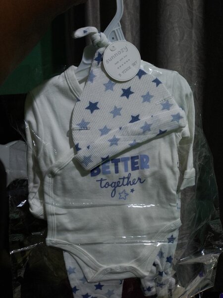 Ensemble bébé blanc étoiles