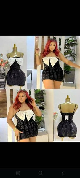 Robe bustier noire à paillettes