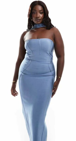 Robe longue bustier Asos