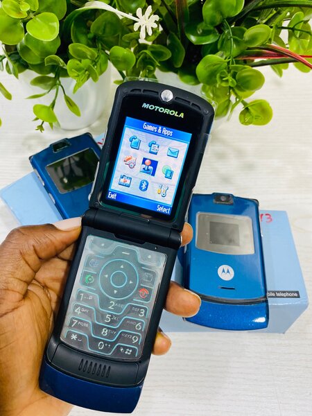 Original Motorola Razr V3 blue.
