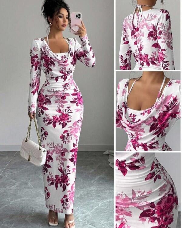 Robe longue florale élégante