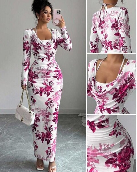 Robe longue florale élégante