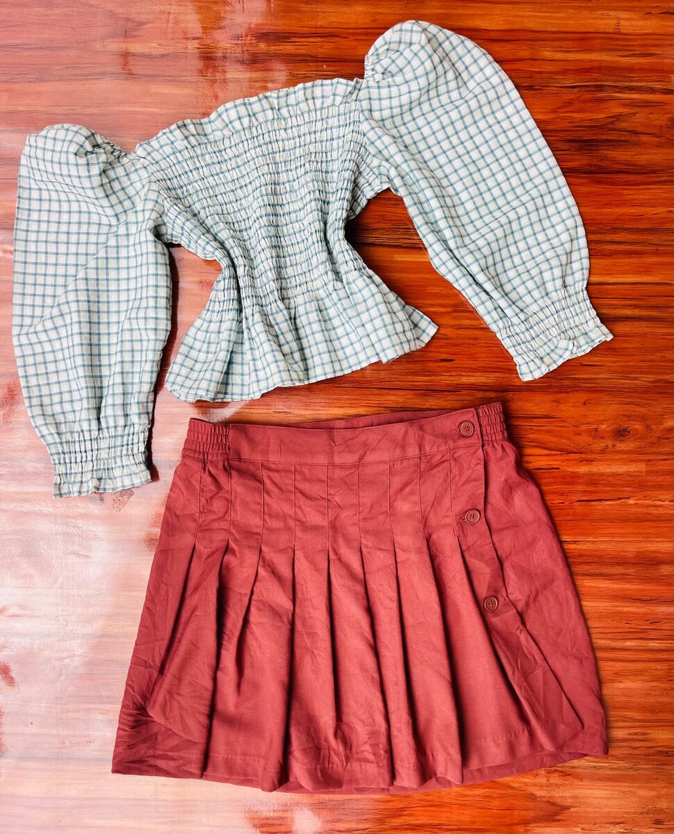 Womens top and skirts set