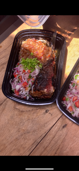 Poisson fumé avec attiéké