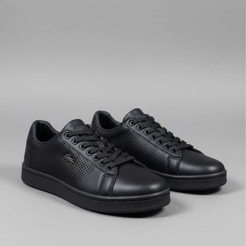 Sneakers en cuir noir