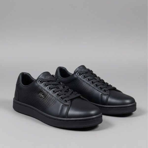 Sneakers en cuir noir