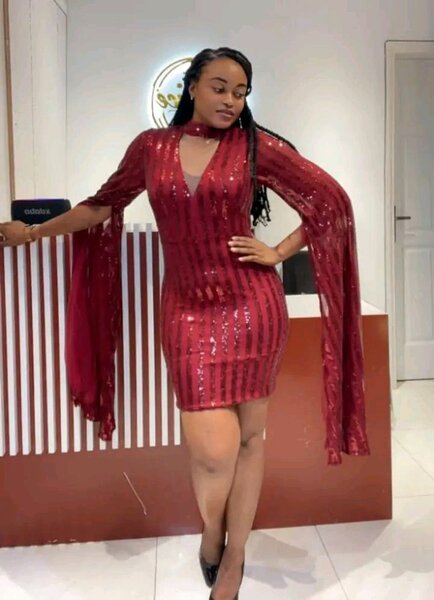 Robe de soirée pailletée femme