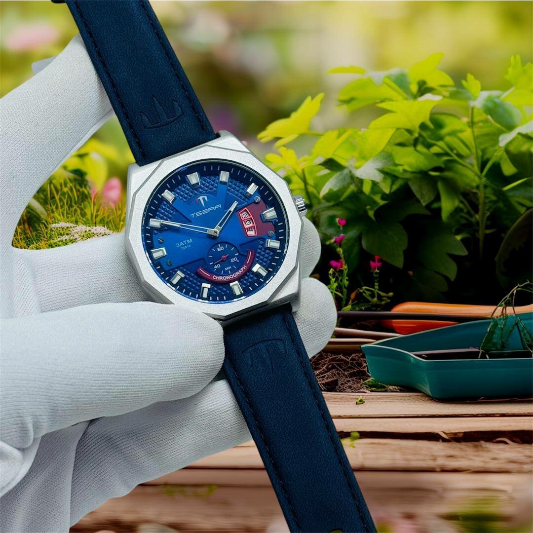 Montre élégante en cuir pour homme