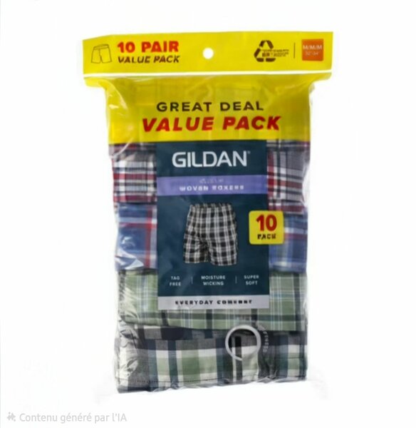 Gildan Boxers Homme Coton