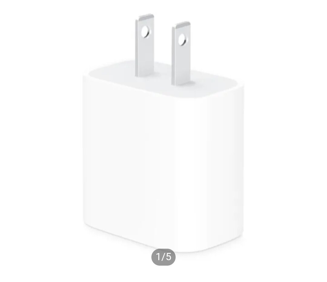 Original iPhone 20W USB-C Power Adapter- iPhone Charger with Fast Charging Compatibility, Type C Wall Charger