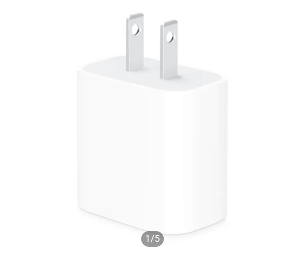 Original iPhone 20W USB-C Power Adapter- iPhone Charger with Fast Charging Compatibility, Type C Wall Charger