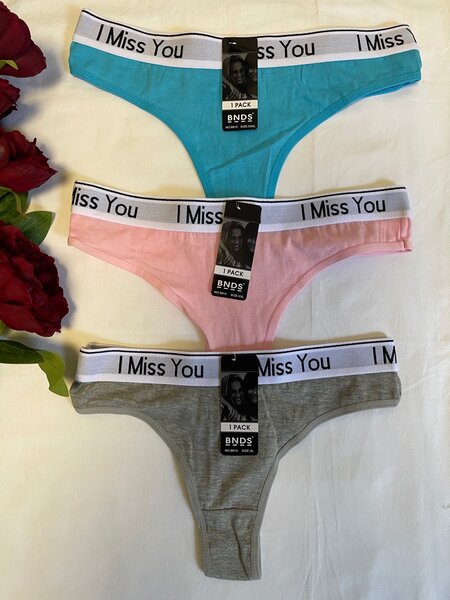 Cotton thongs(I miss you)