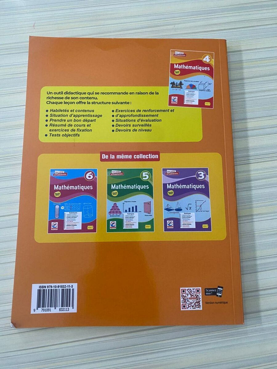 Cahier de Mathématiques 4e