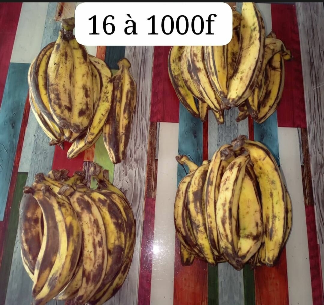 Plantains mûrs de qualité