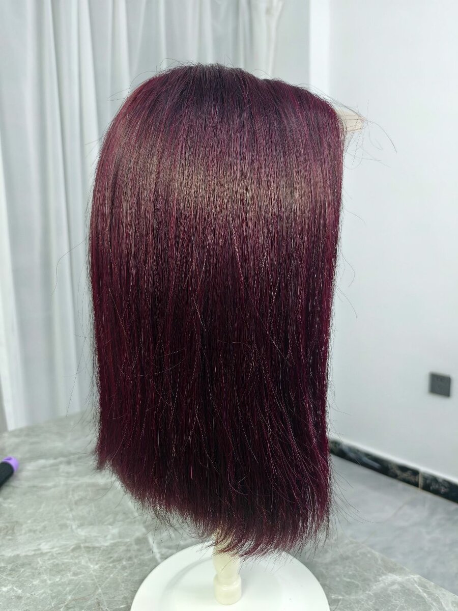 cheveux chinois rouge bordeaux