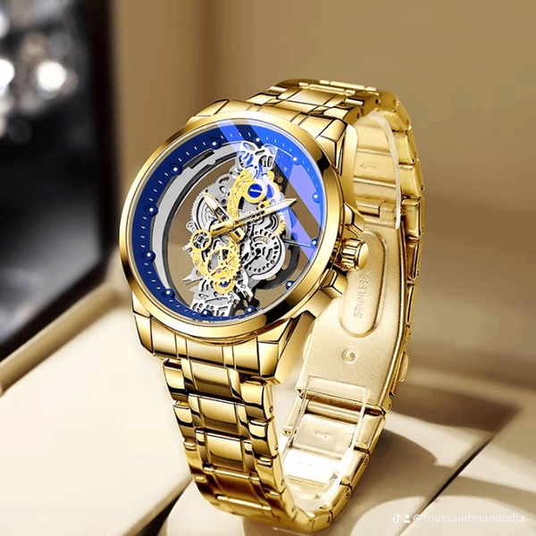 Montre Squelette en Acier Inoxydable