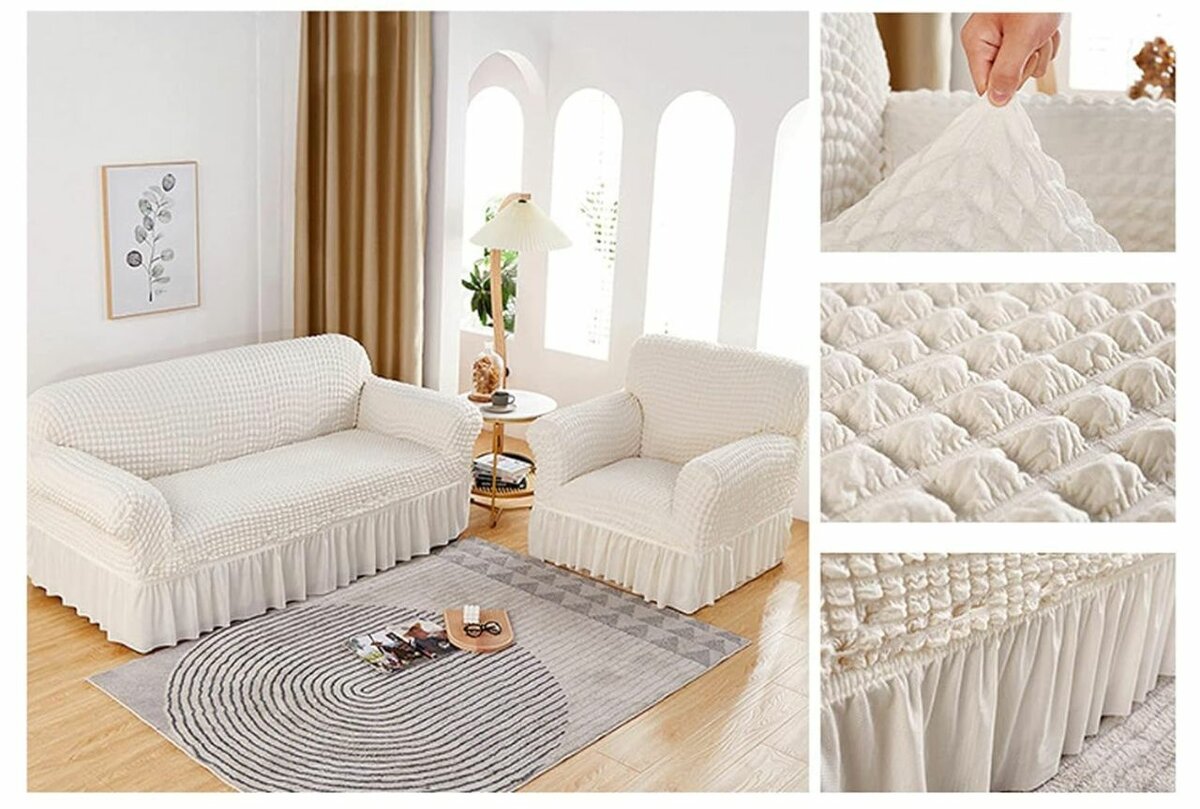 Couvre-Canapé Brun Élégant