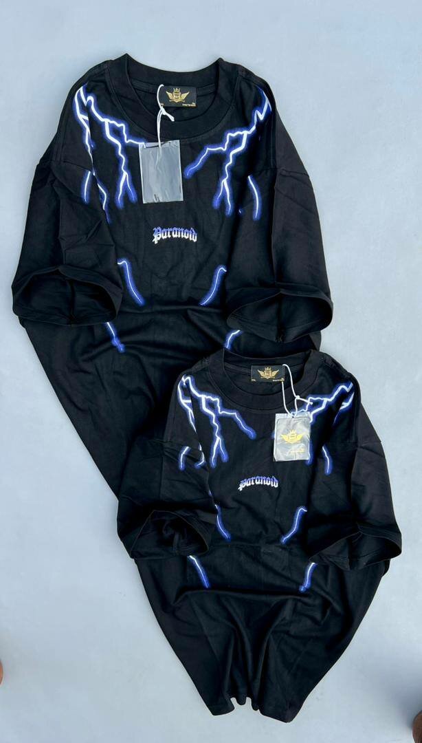 T-shirts Unisex avec Imprimé Éclair