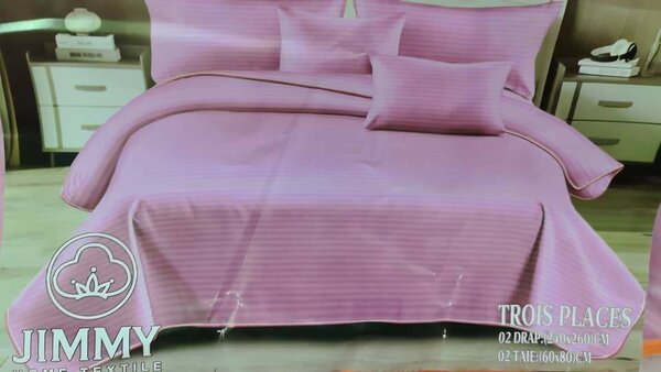 Parure de Lit Rose 3 Places