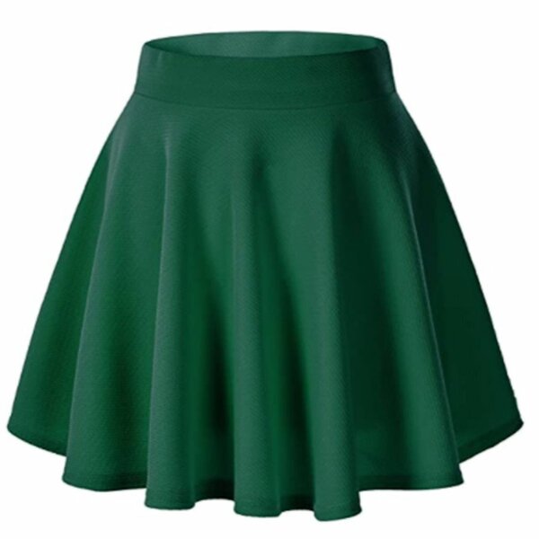 Green Flared Skater Skirt