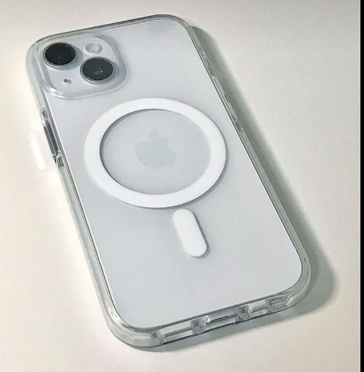 Coque transparente avec support magnétique pour iPhone