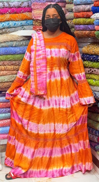 Robe longue boho colorée