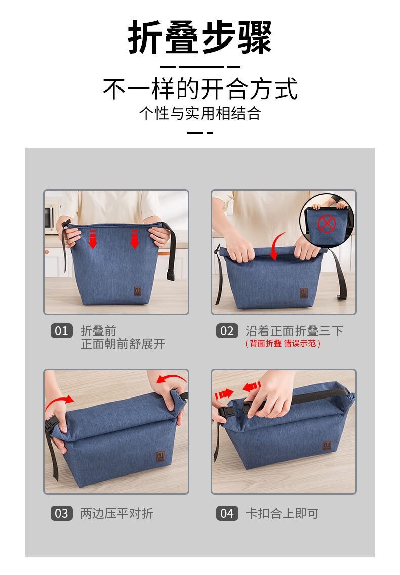 New foldable insulated lunch bag