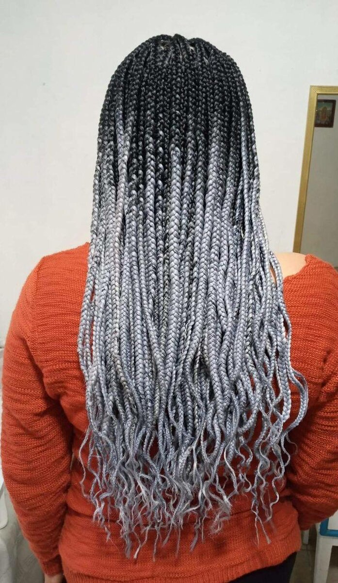 Meches Longues Ombre Gris