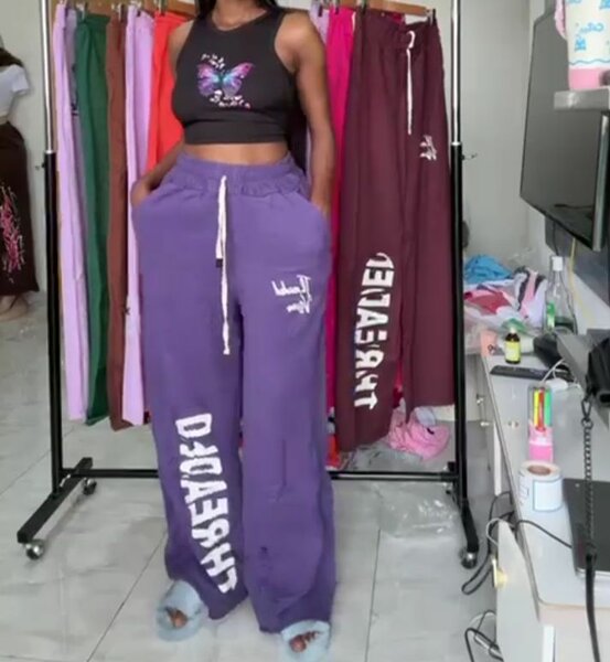 Pantalon streetwear à motifs