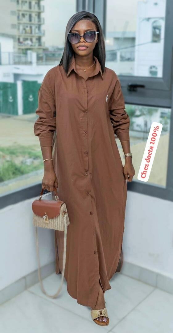 Robe-chemise longue élégante