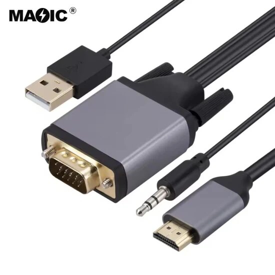 Câble HDMI vers VGA ( audio + usb ) 1,8 mètres