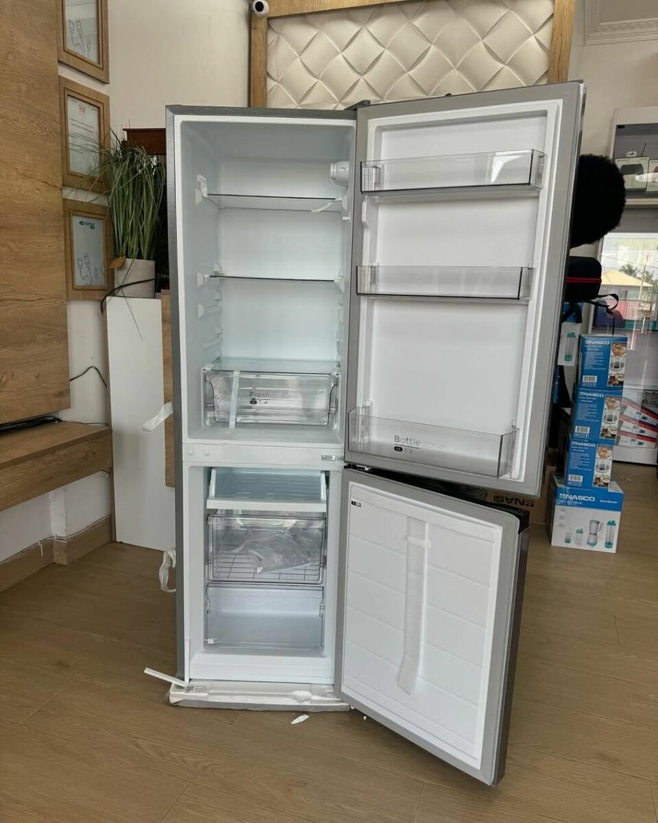 Midea 174L Silver Double Door Bottom Freezer fridge