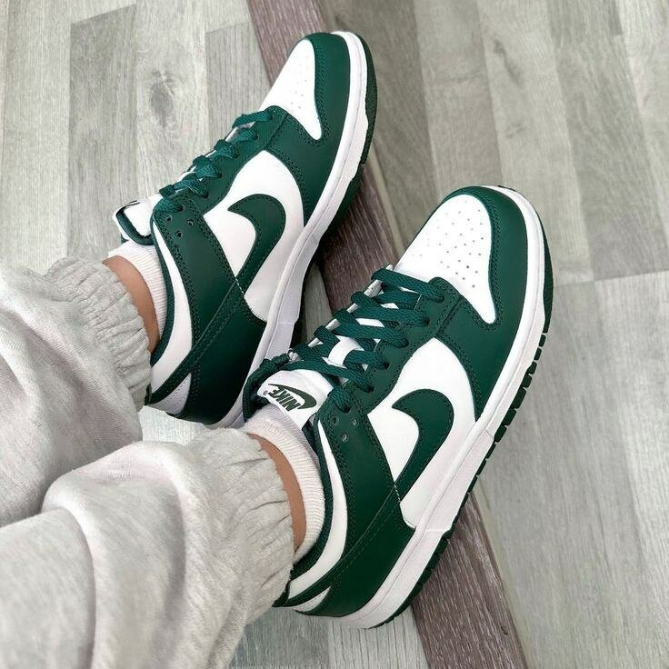 Baskets Vertes en Cuir