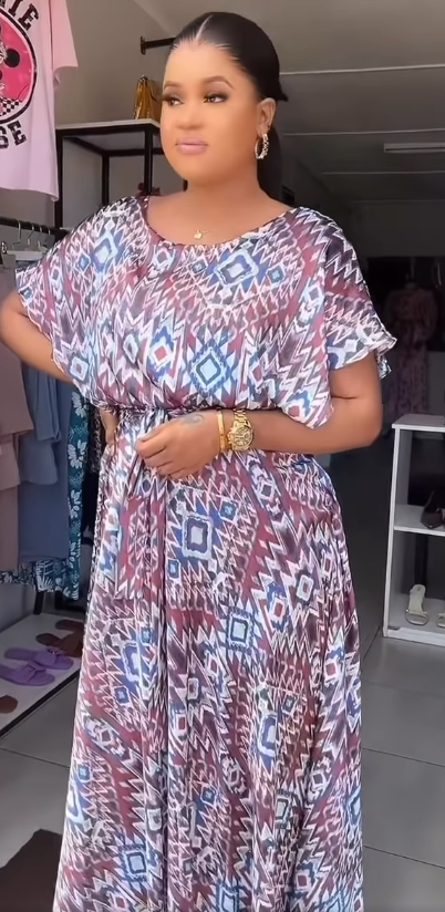 Women's long dress with print