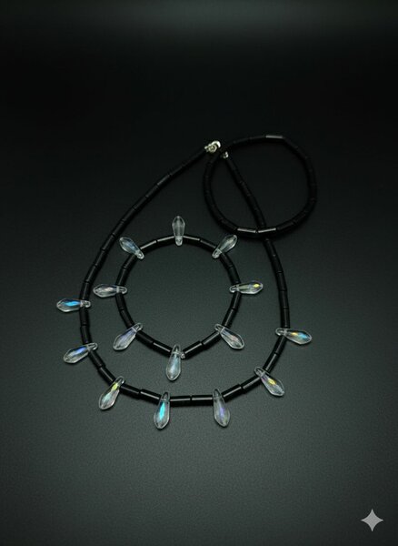 Collier élégance perles noires
