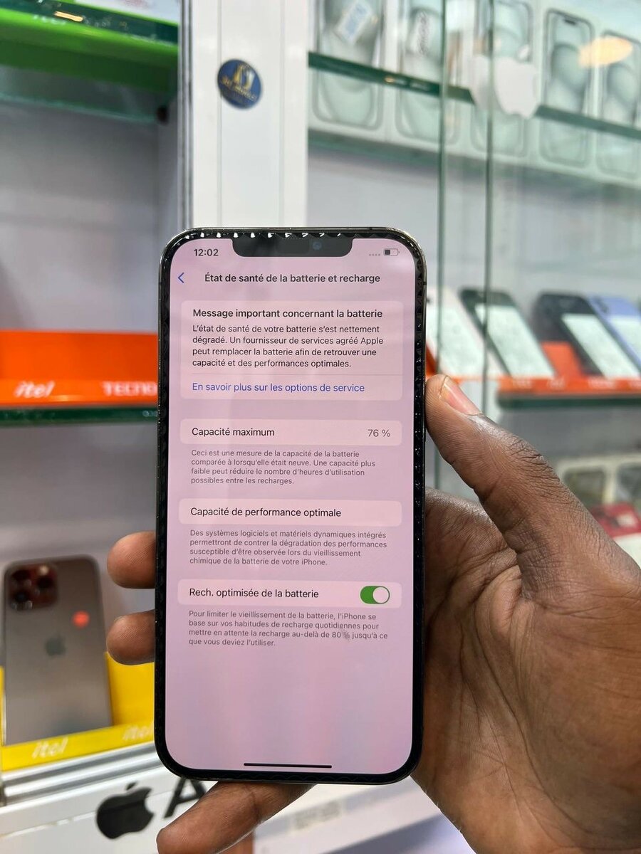 iPhone 12 Pro Max 256go juste sans face id 175.000