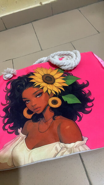 Sac cabas illustré girly