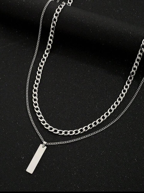 Collier superposé en acier inoxydable