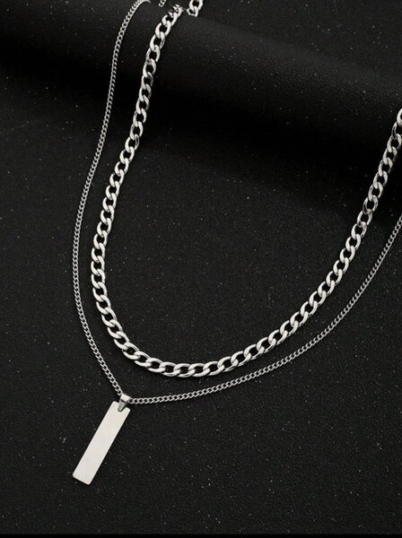 Collier superposé en acier inoxydable