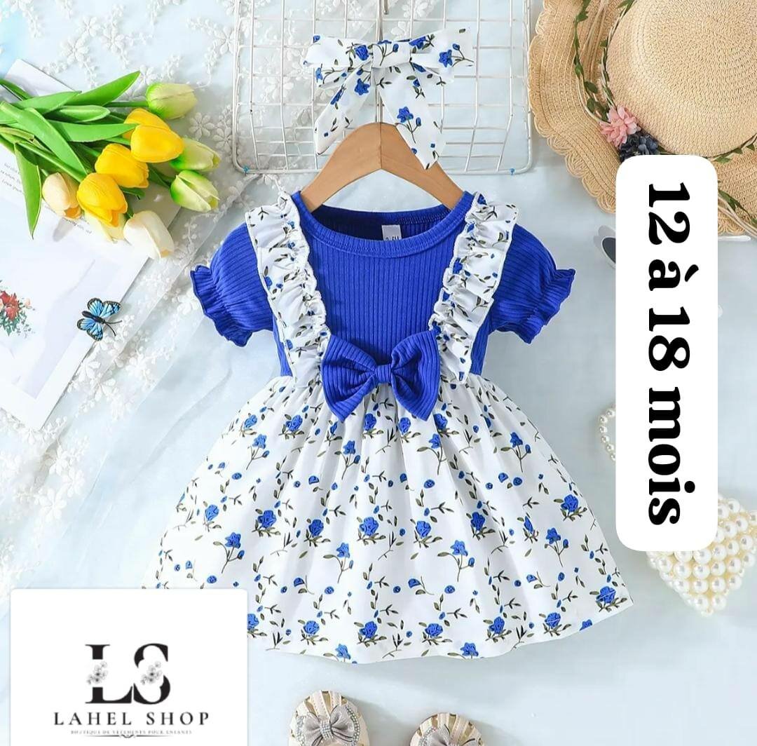 Robe bébé fleurie 12-18 mois