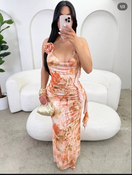 Robe Longue à Imprimé Floral