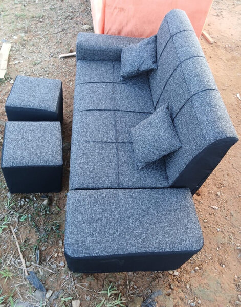 Canapé d'angle modulable gris