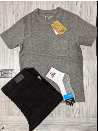 Men's Combo T-shirt, jeans and socks