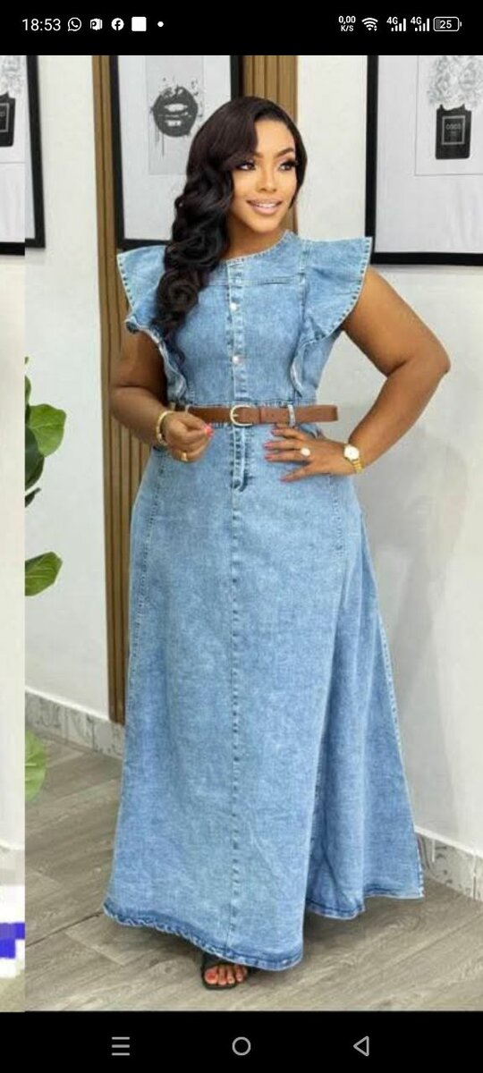 Robe élégante en denim