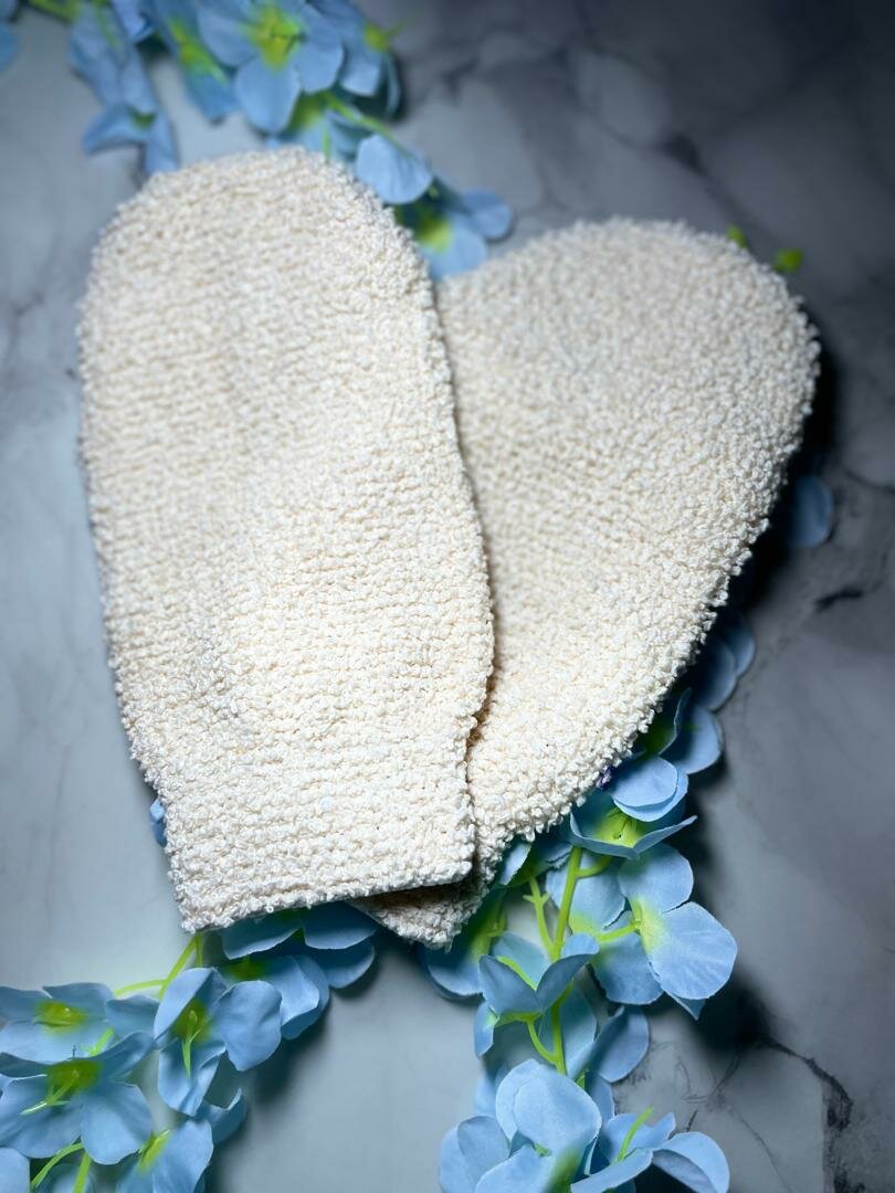 Gant exfoliant en luffa naturel
