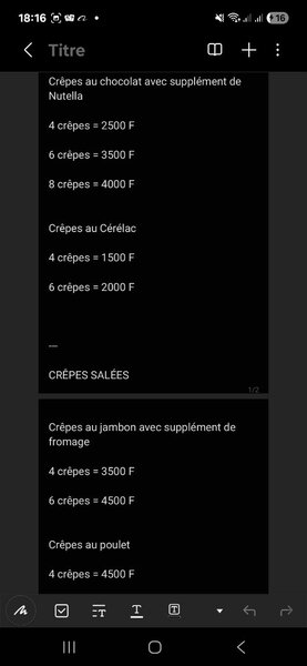 Crêpes gourmande sucrées