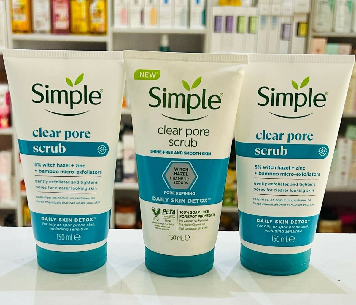 Simple clear pore scrub